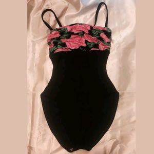 Vintage La Blanca 10 rose swimsuit bathing suit